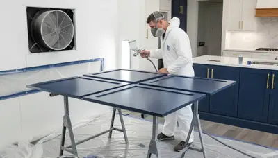 Cabinet painting in Charlotte, NC by Charlotte Paint Pros for a smooth, durable kitchen finish