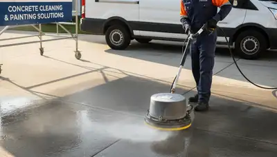 Concrete pressure cleaning in Charlotte, NC for driveways, patios, and walkways by Charlotte Paint Pros