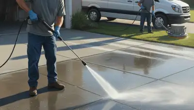 Concrete pressure cleaning service in Charlotte, NC for driveways, patios, and walkways