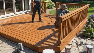 Charlotte, NC deck painting by Charlotte Paint Pros for durable, weather-resistant protection