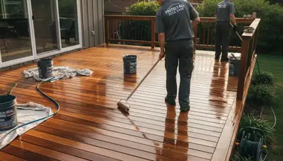 Charlotte, NC deck sealing service protecting wood from moisture, sun, and rain with professional finish
