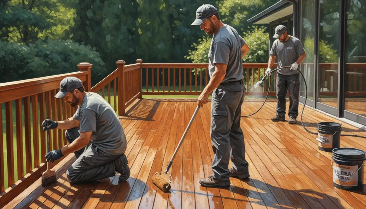 Charlotte, NC deck sealing service protecting wood from moisture, sun damage, and rot