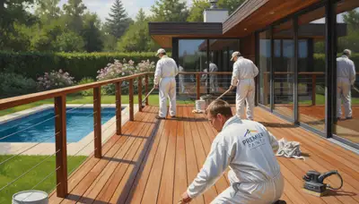 Deck staining services in Charlotte, NC to protect and refresh outdoor wood decks