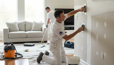 Charlotte, NC drywall repair by Charlotte Paint Pros for cracks, holes, and water damage
