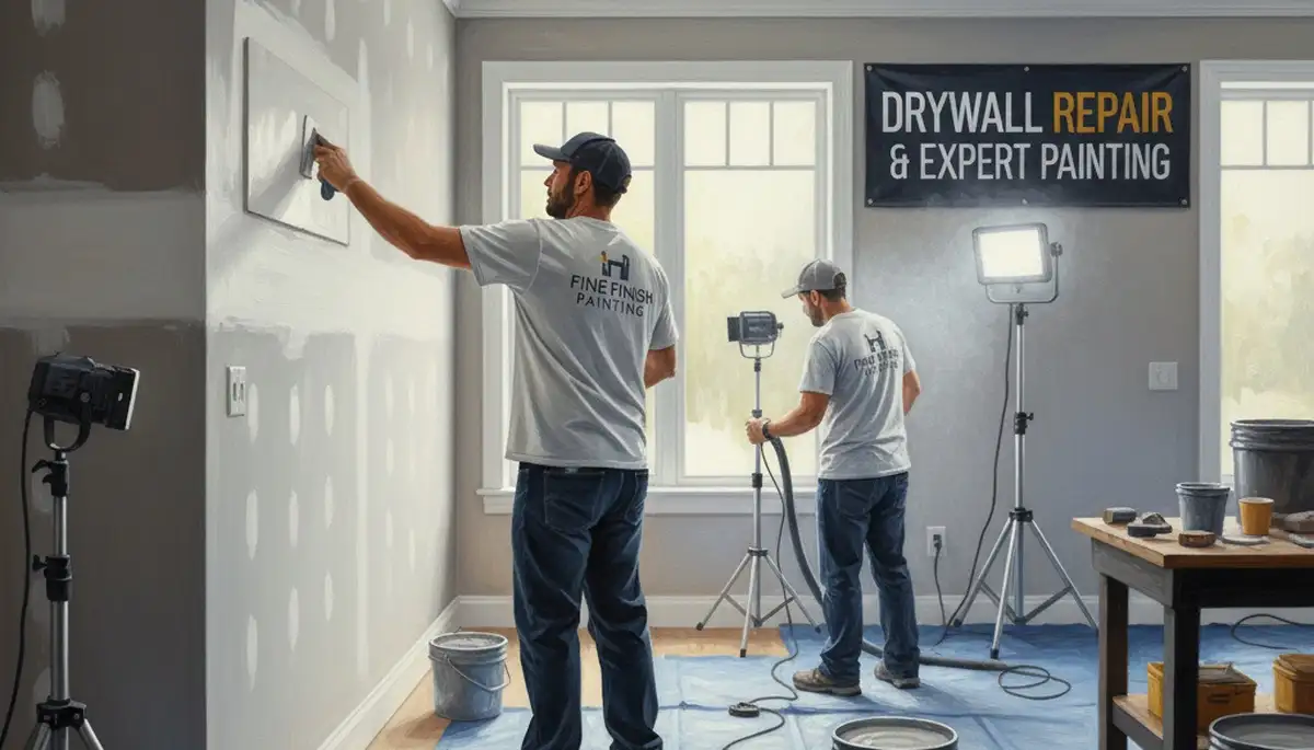 Charlotte, NC drywall repair by Charlotte Paint Pros for cracks, holes, and water damage