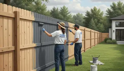 Fence painting service in Charlotte, NC by Charlotte Paint Pros for weather-resistant curb appeal