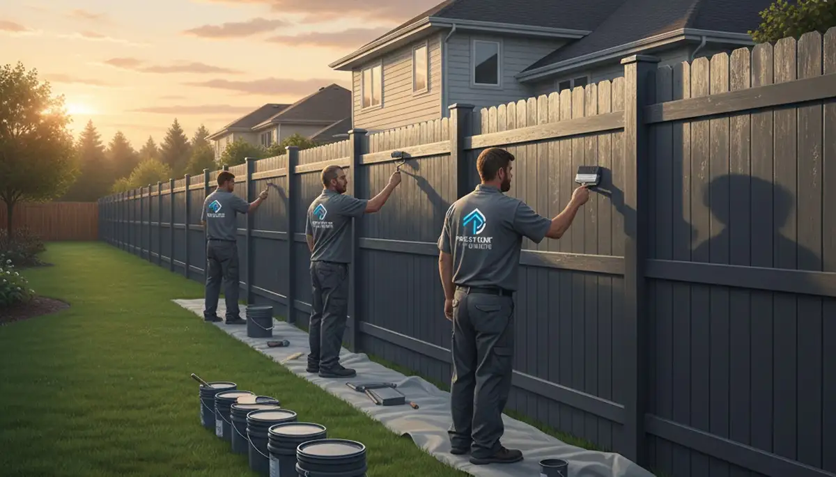 Fence painting in Charlotte, NC by Charlotte Paint Pros for durable weather protection and curb appeal