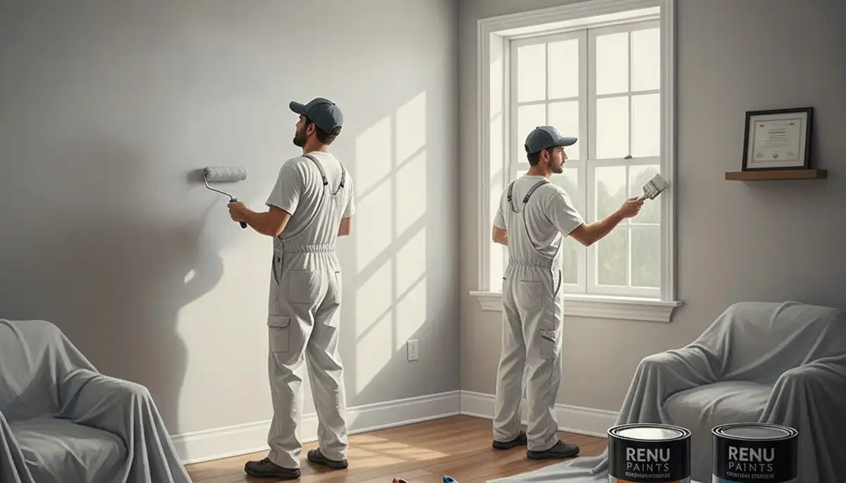 Charlotte, NC interior house painting by Charlotte Paint Pros with a clean, professionally finished room